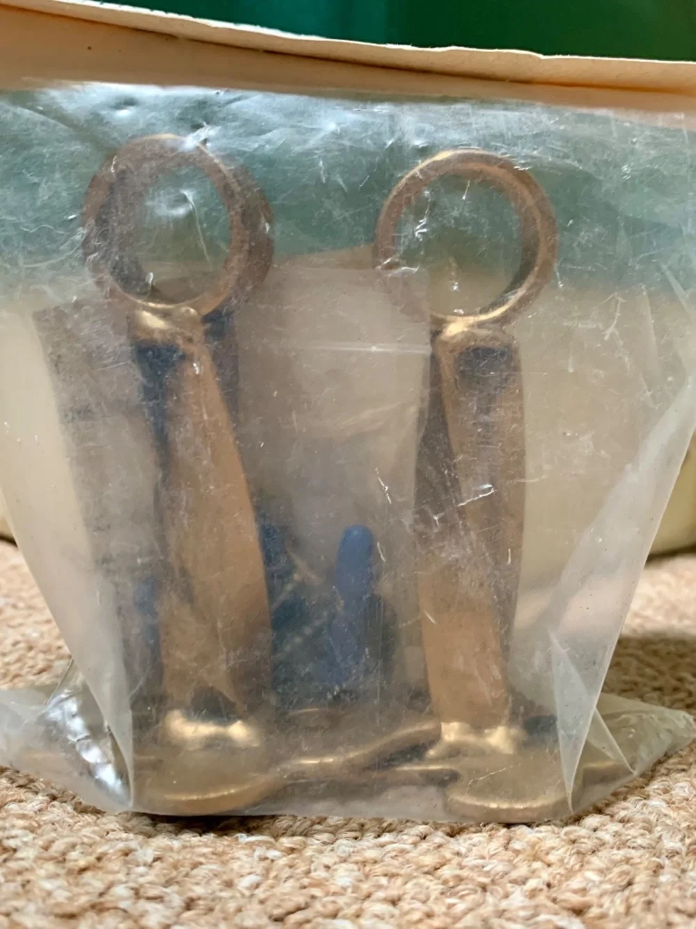 Antique Drapery Rod Co. Tube Towel brackets Antique gold